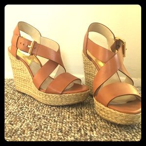 Michael Kors - saddle leather wedges